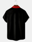 levne Pánské košile s potiskem-karneval poker ležérní pánská košile denní nošení venčení víkend podzim / podzim zpomalení krátké rukávy černá, červená, oranžová s, m, l 4-pásmový streč