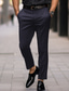 رخيصةأون تشينو-رجالي بدلة بنطلونات سروال البدلة جيب الساق المستقيمة سهل راحة متنفس الأماكن المفتوحة مناسب للبس اليومي مناسب للخارج موضة كاجوال أسود أزرق البحرية