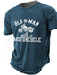 Χαμηλού Κόστους Ανδρικό Γραφικό T-shirt-Γραφική Motocicletă Καθημερινά Υψηλής Ποιότητας Ρετρό / Βίντατζ Ανδρικά 3D εκτύπωση Μπλουζάκι Υπαίθρια Αθλήματα Αργίες Εξόδου Κοντομάνικη μπλούζα Καφέ Πράσινο Χακί Σκούρο μπλε Κοντομάνικο