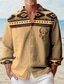 Χαμηλού Κόστους Ανδρικά πουκάμισα με στάμπα-Φυλής Εκτύπωση Bandana Βίντατζ Φυλετικό Ανδρικά Πουκάμισο Καθημερινά Ρούχα Εξόδου Σαββατοκύριακο Φθινόπωρο &amp; Χειμώνας Απορρίπτω Μακρυμάνικο Πράσινο του τριφυλλιού, Χακί Τ, M, L Ύφασμα Slub Πουκάμισο