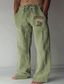 abordables pantalon imprimé-Homme Décontractées Lettre Pantalon Taille médiale Extérieur Plein Air Sortie Printemps &amp; Automne Standard
