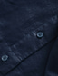 preiswerte Leinenhemden für Herren-100% Leinen Tasche Herren Hemd leinenhemd Lässiges Hemd Schwarz Marineblau Langarm Glatt Kargen Frühling &amp; Herbst Casual Täglich Bekleidung