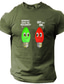 Χαμηλού Κόστους Ανδρικό Γραφικό T-shirt-Κινούμενα σχέδια Γράμμα Μαύρο Ρουμπίνι Πράσινο του τριφυλλιού Μπλουζάκι Ανδρικά Γραφικός Μείγμα Βαμβακιού Πουκάμισο Αθλήματα Κλασσικό Πουκάμισο Κοντομάνικο Άνετο μπλουζάκι Υπαίθρια Αθλήματα Αργίες