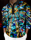 Χαμηλού Κόστους Γραφικό Polo-Συνδυασμός Χρωμάτων Πολύχρωμα Ανδρικά Αφηρημένο 3D Στάμπα ΕΞΩΤΕΡΙΚΟΥ ΧΩΡΟΥ Καθημερινά Streetwear Πολυεστέρας Μακρυμάνικο Απορρίπτω Μπλουζάκια πόλο Ρουμπίνι Μπλε Φθινόπωρο &amp; Χειμώνας Τ M L