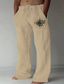abordables pantalones casuales-Hombre Casual Brújula Pantalones Media cintura Exterior Calle Noche Primavera &amp; Otoño Ajuste regular