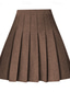 cheap Plain Skirts-Women&#039;s A Line Above Knee High Waist Skirts Pleated Solid Colored Homecoming Casual Daily Spring &amp;  Fall Fashion Apricot Black Brown Grey