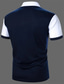 voordelige klassieke polo-Voor heren POLO Shirt Polo&#039;s met knopen Casual Sport Revers Korte mouw Modieus Basic Gestreept Lapwerk Zak Zomer Normale pasvorm Zwart Wit POLO Shirt