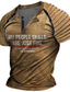 abordables T-shirts graphiques pour hommes-Lettre Rétro Vintage Décontractées Homme 3D effet Chemise Henley Shirt T-shirt raglan Sortie T-shirt bleu marine Kaki Vert Véronèse Manche Courte Henley Chemise Printemps été Vêtement Tenue S M L XL