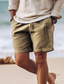 billiga Shorts för män-Herr Shorts Sommarshorts Beach Shorts Snörning Elastisk midja Mönster Kors Komfort Andningsfunktion Kort Utomhus Helgdag Utekväll Bomullsblandning Hawaiisk Ledigt Svart Armégrön