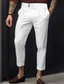 billige Chinos-Herre Pæne bukser Bukser Suit Bukser Gurkha bukser Knap Frontlomme Vanlig Komfort Forretning Daglig Ferie Mode Chic og moderne Sort Hvid