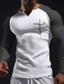 Χαμηλού Κόστους Ανδρικό Γραφικό T-shirt-Γραφική Συνδυασμός Χρωμάτων Πίστη Καθημερινά Κλασσικό Καθημερινό Ανδρικά 3D εκτύπωση Μπλουζάκι Βάφλα πουκάμισο Πουκάμισο Raglan T Υπαίθρια Αθλήματα Αργίες Εξόδου Κοντομάνικη μπλούζα