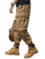 Χαμηλού Κόστους Στρατιωτικά παντελόνια-Ανδρικά Παντελόνια με τσέπες Παντελόνι Cargo Τζόγκκερ Τεχνικά ρούχα Κορδόνι Ελαστική μέση Πολλαπλή τσέπη Σκέτο Άνεση Φοριέται Causal Καθημερινά Αργίες Αθλήματα Μοντέρνα Μαύρο Χακί