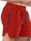 cheap Mens Active Shorts-Men&#039;s Shorts Sports Going out Weekend Running Casual Drawstring Elastic Waist Plain Knee Length Gymnatics Activewear Wine Red Black Micro-elastic