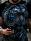 Χαμηλού Κόστους Ανδρικό Γραφικό T-shirt-Γραφική Ζώο Τίγρη Καθημερινά Υψηλής Ποιότητας Ρετρό / Βίντατζ Ανδρικά 3D εκτύπωση Μπλουζάκι Υπαίθρια Αθλήματα Αργίες Εξόδου Κοντομάνικη μπλούζα Κίτρινο Θαλασσί Πορτοκαλί Κοντομάνικο