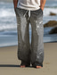 billige Underbukser til mænd i plusstørrelse-Paisley Årgang Herre 3D-udskrivning Bukser udendørs Dagligdagstøj Streetwear Polyester Gul Rød Blå S M L Medium Talje Elasticitet Bukser