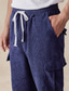 cheap Cargo Pants-Men&#039;s Cargo Pants Corduroy Pants Pocket Drawstring Elastic Waist Plain Comfort Breathable Casual Daily Holiday Sports Fashion Black Army Green