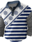 Χαμηλού Κόστους Γραφικό Polo-Ταινία Ανδρικά Καθημερινό 3D Στάμπα Βάφλα Πόλο Μπλουζάκι ΕΞΩΤΕΡΙΚΟΥ ΧΩΡΟΥ Καθημερινά Streetwear Ύφασμα βάφλας Μακρυμάνικο Απορρίπτω Μπλουζάκια πόλο Μαύρο Κρασί Φθινόπωρο &amp; Χειμώνας Τ M L Μικροελαστικό