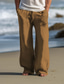 cheap Men&#039;s Plus Size Bottoms-Men&#039;s Vintage Coconut Tree Compass Linen Pants Pants Trousers Mid Waist Outdoor Daily Wear Streetwear Fall &amp; Winter Regular Fit