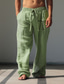 tanie lniane spodnie-Męskie Codzienny Graficzny Wiara Spodnie Średni Talia Dzienne zużycie Urlop Wyjściowe Wiosna Jesień Regularny