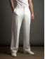 Χαμηλού Κόστους Chinos-Ανδρικά Παντελόνι επίσημο Παντελόνια Παντελόνι κοστούμι Παντελόνι βάφλας Κουμπί Μπροστινή τσέπη Ισιο πόδι Σκέτο Άνεση Επιχείρηση Καθημερινά Αργίες Μοντέρνα Κομψό &amp; Μοντέρνο Μαύρο Λευκό