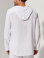 Χαμηλού Κόστους ανδρικά πουκάμισα casual-Ανδρικά Πουκάμισο Πουκάμισο με κουμπιά Casual πουκάμισο Λευκό Μακρυμάνικο Σκέτο Με Κουκούλα Καθημερινά Διακοπές Ρούχα Μοντέρνα Καθημερινό Άνετο