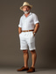 baratos Calções para Homem-Homens Calção Shorts de linho Shorts de verão Bolsos Cintura elástica Tecido Conforto Respirável Ao ar livre Diário Para Noite Moda Casual Preto Branco