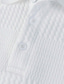 abordables polo classique-Homme Polos boutonnés Tee Shirt Golf Casual Des sports Revers manche longue Mode basique Plein Texturé Bouton Printemps &amp; Automne Standard Vin Noir Blanche Bleu Polos boutonnés