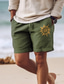 abordables Bermudas de hombre-pantalones cortos de algodón para hombre pantalones cortos de verano pantalones cortos de playa estampado cordón cintura elástica comodidad para el sol transpirable corto al aire libre vacaciones