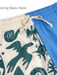 cheap Men&#039;s Elite Pants-Men&#039;s Graphic Prints Flower / Floral Linen Pants Trousers Summer Pants Mid Waist Ethnic Style Casual Daily Holiday Drawstring Elastic Waist 3D Print Spring &amp; Summer 3D Print Black Blue Khaki