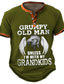 Χαμηλού Κόστους Ανδρικό Γραφικό T-shirt-Γραφική Φτερά Γράμμα Μοντέρνα Ρετρό / Βίντατζ Κλασσικό Ανδρικά 3D εκτύπωση Μπλουζάκι Πουκάμισο Henley Υπαίθρια Αθλήματα Αργίες Εξόδου Κοντομάνικη μπλούζα Βαθυγάλαζο Θαλασσί Πράσινο Χακί Κοντομάνικο