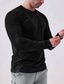 cheap Men&#039;s Casual T-shirts-Men&#039;s T shirt Tee Tee Top Long Sleeve Shirt Plain V Neck Street Vacation Long Sleeve Clothing Apparel Sport Designer Basic