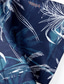رخيصةأون قمصان استوائية-الرسم شجرة النخيل أوراق النخيل ستايل هاواي رجالي ملابس الخارج مناسب للبس اليومي عطلة نهاية الاسبوع الصيف طوي كم قصير أزرق رمادي S M L قميص طبيعي