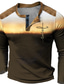 Χαμηλού Κόστους Ανδρικό Γραφικό T-shirt-Γραφική Συνδυασμός Χρωμάτων Πίστη Μοντέρνα Υψηλής Ποιότητας Καθημερινό Ανδρικά 3D εκτύπωση Πουκάμισο Henley Μπλουζάκι βάφλα Υπαίθρια Αθλήματα Αργίες Φεστιβάλ Κοντομάνικη μπλούζα Μαύρο Βαθυγάλαζο Καφέ