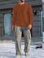 cheap Waffle Knit Tee-Men's Waffle Tee T Shirt Waffle Knit Tee Tee Top Long Sleeve Crew Neck Spring &amp;  Fall Plain Fashion Designer Basic Front Pocket Vacation Street Going out White Top Tee for Men
