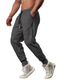 cheap Men&#039;s Active Pants-Men&#039;s Fleece Pants Joggers Track Pants Outdoor Athleisure Daily Sports Quick Dry Soft Comfortable Drawstring Elastic Waist Plain Full Length Fashion Casual Activewear Black Dark Grey Micro-elastic