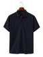 voordelige klassieke polo-Voor heren POLO Shirt Polo&#039;s met knopen Casual Feestdagen Revers Korte mouw Modieus Basic Effen Lapwerk Zak Zomer Normale pasvorm Zwart Marineblauw blauw Grijs POLO Shirt