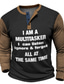 Χαμηλού Κόστους Ανδρικό Γραφικό T-shirt-Γραφική Γράμμα Μοντέρνα Υψηλής Ποιότητας Καθημερινό Ανδρικά 3D εκτύπωση Πουκάμισο Henley Μπλουζάκι βάφλα Υπαίθρια Αθλήματα Αργίες Φεστιβάλ Κοντομάνικη μπλούζα Μαύρο Βαθυγάλαζο Καφέ Μακρυμάνικο Χένλι
