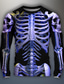 Χαμηλού Κόστους Ανδρικό Γραφικό T-shirt-Γραφική Νεκροκεφαλές Σκελετός Καθημερινά Υψηλής Ποιότητας Υπαίθριο Ανδρικά 3D εκτύπωση Αστεία μπλουζάκια Πάρτι Causal Αργίες Κοντομάνικη μπλούζα Μαύρο Κόκκινο Βυσσινί Μακρυμάνικο