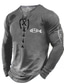 Χαμηλού Κόστους Ανδρικό Γραφικό T-shirt-Γραφική Ψάρια Πίστη Μοντέρνα Καθημερινά Υπαίθριο Ανδρικά 3D εκτύπωση Μπλουζάκι Causal Αργίες Εξόδου Κοντομάνικη μπλούζα Μαύρο Μπορντώ Πράσινο του τριφυλλιού Μακρυμάνικο Γιακάς Πουκάμισο