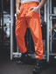 cheap Men&#039;s Active Pants-Men&#039;s Trousers Track Pants Jogging Pants Outdoor Athleisure Daily Sports Soft Comfortable Pocket Drawstring Elastic Waist Plain Full Length Fashion Casual Activewear Black Orange Micro-elastic