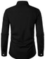 cheap Men&#039;s Casual Shirts-Men&#039;s Shirt Button Up Shirt Casual Shirt Black Long Sleeve Color Block Lapel Daily Vacation Front Pocket Clothing Apparel Fashion Casual Comfortable