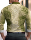 cheap Men&#039;s Printed Shirts-Floral Relief Pattern Vintage Men&#039;s Shirt Daily Wear Going out Spring &amp; Summer Turndown Long Sleeve Blue, Purple, Green S, M, L 4-Way Stretch Fabric Shirt