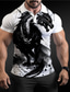 cheap Graphic Polo-Dragon Men&#039;s Abstract 3D Print Outdoor Daily Wear Streetwear Polyester Short Sleeve Turndown Polo Shirts White Purple Spring &amp; Summer S M L Micro-elastic Lapel Polo