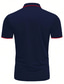 billiga klassisk polo-Herr POLO Shirt Knapp upp Polos Arbete Företag Kavajslag Kortärmad Mode Grundläggande Färgblock Lappverk Sommar Normal Svart Vit Röd Marinblå POLO Shirt