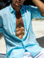 cheap Men&#039;s Casual Shirts-Men&#039;s Shirt Button Up Shirt Casual Shirt Beach Shirt Black Blue Long Sleeve Plain Lapel Daily Vacation Clothing Apparel Fashion Casual Comfortable