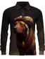 cheap Graphic Polo-Dog Men&#039;s Casual Print 3D Outdoor Casual Daily Streetwear Polyester Long Sleeve Turndown Polo Shirts Black Orange Fall &amp; Winter S M L Micro-elastic Lapel Polo