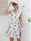 cheap Designer Collection-Women&#039;s Golf Dress Black White Sleeveless Cartoon Ladies Golf Attire Clothes Outfits Wear Apparel