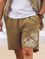 voordelige Shorts voor heren-heren katoenen shorts zomershorts strandshorts print trekkoord elastische taille kokospalm spray comfort ademend kort outdoor vakantie uitgaan katoenmix hawaiiaans casual wit roze
