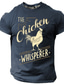 cheap Men&#039;s Graphic Tshirts-Graphic Rooster Daily Designer Retro Vintage Men&#039;s 3D Print T shirt Tee Sports Outdoor Holiday Going out T shirt Black Green Dark Blue Short Sleeve Crew Neck Shirt Spring &amp; Summer Clothing Apparel S