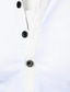 cheap Classic Polo-Men&#039;s Polo Shirt Button Up Polos Casual Sports Stand Collar Long Sleeve Fashion Basic Plain Button Spring &amp;  Fall Regular Fit Black White Polo Shirt